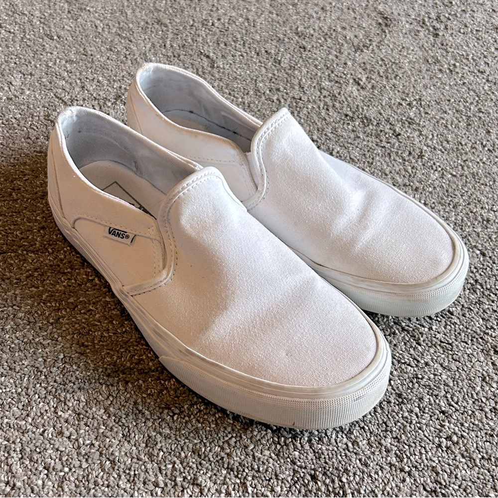 Women's White Vans Size 8.5 / Men's Size 6.5